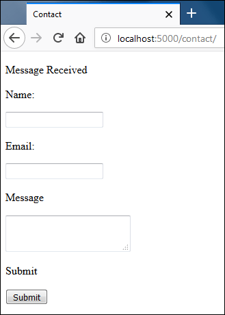 Успешная отправка формы во Flask Успешная отправка формы во Flask